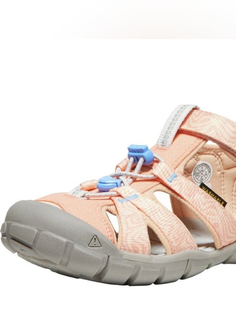 Keen Kids Peach Active Sandals with Light Blue Accents size 3